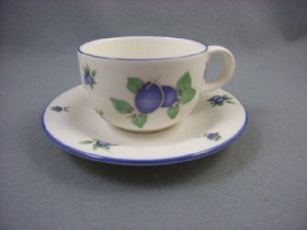 Blueberry Cup & Saucer