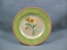 Gardener's Journal Dessert Plate - Dandelion