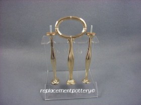 Gilt Cake Stand / Plate Centre Handle / 3 Tier-Style A