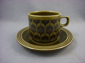Heirloom Green Cup & Saucer