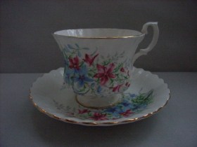 Larkspur Cup & Saucer
