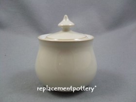 Linen Covered Sugar Bowl