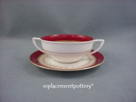 Regency - Red Soup Bowl & Stand