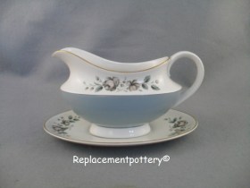 Rose Elegans Gravy Boat & Stand