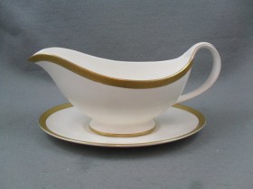 Royal Gold Gravy Boat & Stand