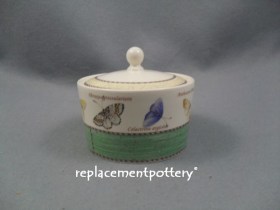 Sarah's Garden Covered Sugar Bowl Green