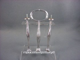 Silver Finish Cake Stand / Plate Centre Handle / 3 Tier-Style A