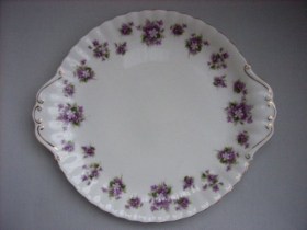 Sweet Violets Eared Serving Plate