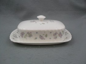 April Flowers Butter Dish