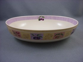 Wild Fruits Oval Open Serving Bowl